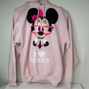 Vintage Disney x Hanes Minnie Mouse I love nerds hoodie Disney World Resort